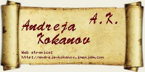 Andreja Kokanov vizit kartica